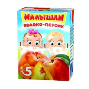 Д/П Сок Малышам 0,2л ЯБЛОКО-ПЕРСИК 1/18