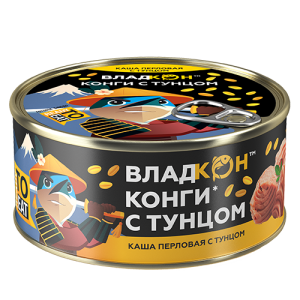 Каша Владкон перловая с тунцом ж/б 325 гр 1/24