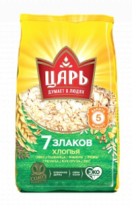 Хлопья овс Царь из 7-ми злаков 0,4 кг 1/20