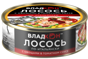 Лосось Владкон по-итальянски с овощами в т/с 240 гр 1/24