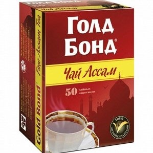 Чай Голд Бонд черн 50пак (100гр) 1/36