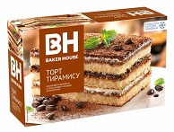 Торт Baker House бисквитный ТИРАМИСУ 350гр 1/8  РКК
