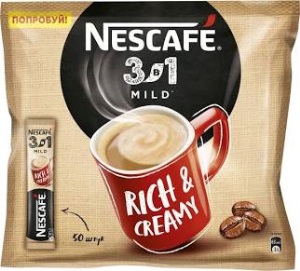 Кофе 3 в 1 Нескафе Мягкий /желтый/ БЛОК 50шт 1/8