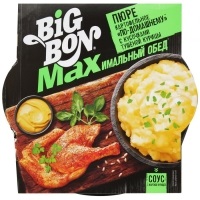 Карт пюре Биг Бон MAX туш курица+соус с жар курицей по дом т/ч 110 гр 1/16