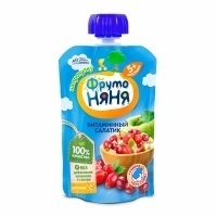 Д/П Пюре Фрутоняня 90гр ВИТАМИННЫЙ САЛАТИК (дой-пак)1/12