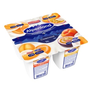 Йогурт Алпенленд 7,5% АБРИКОС-ПЕРСИК-МАРАКУЙЯ 1/24