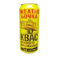 Вода Квас ЖЕЛТАЯ БОЧКА 0,5 л  Ж/Б  1/12