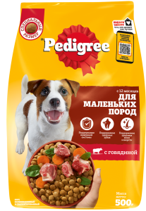 Педигри для взрослых собак мелких пород Говядина 500 гр 1/14
