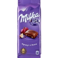 Шок Милка 90гр Фундук и Изюм