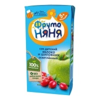Д/П Сок Фрутоняня 0,2л  ЯБЛОКО-ШИПОВНИК 1/18