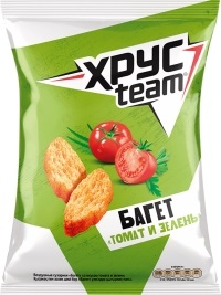 Сухарики Хрустим Багет 60гр Томат Зелень 1/24