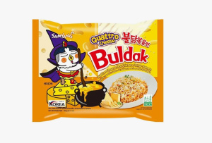 Лапша Ю.Корея Самянг Хот Чикен Рамен Кватро Чиз острая курица в соусе 4 сыра 145гр 1/40