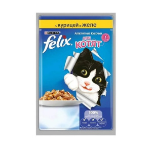 Феликс кусочки Курица ДЛЯ КОТЯТ 75гр 1/26