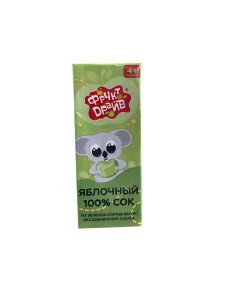 Сок ГОСТ ФруктДрайв 0,2л Яблочный с 4ех мес (Б/штрих кода) 1/27