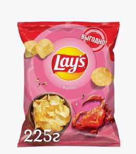 Чипсы Лейс 225гр Краб 1/14