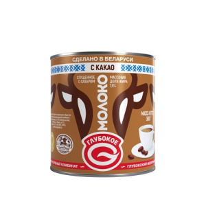 Молоко сгущ с Какао Глубокое ж/б  380гр Беларусь 1/30