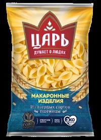 Рожки фас Царь Ракушка 400гр гр А в/с 1/15