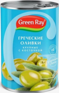 Оливки ГринРей Гигант Греция с/к 425 мл 1/12