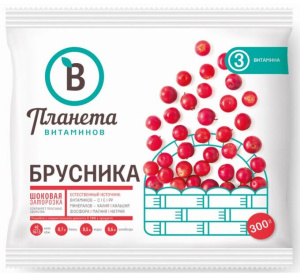Заморож. Ягоды Планета Витаминов Брусника 1кг 1/6