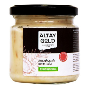 Мед Крем Золото Алтая Кокос 225гр ст/б 1/8