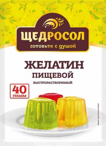 Щедросол Желатин 40гр 1/20 щ081