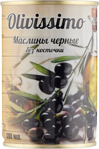 Маслины OLIVISSIMO без кости ж/б 280гр 1/12 ТУРЦИЯ