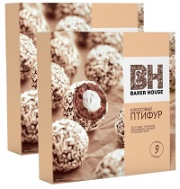 Пирожные Baker House ПТИФУР с кокосовым кремом 225гр 1/10 РКК