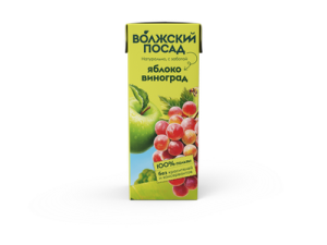 Сок Волжский Посад 0,2л Нектар Яблоко-Виноград 1/27
