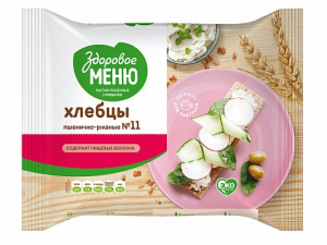 Хлебцы Здоровое Меню ПШЕНИЧНО-РЖАНЫЕ №11  90 гр 1/20