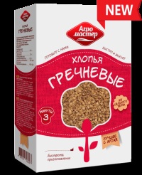 Крупа Агро Мастер хлопья гречневые 500гр картон 1/12