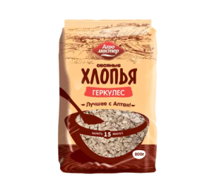 Хлопья Агро Мастер Геркулес 800гр 1/8