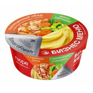 Карт пюре Бизнес Меню курица с приправами и овощами 110 гр  1/18