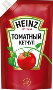 Кетчуп Хайнц 350гр томатный дойпак 1/16