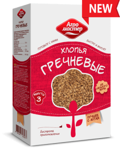 Крупа Агро Мастер хлопья гречневые 500гр картон 1/12
