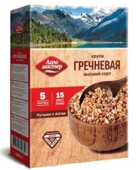 Крупа Агро Мастер 8*100г! ГРЕЧНЕВАЯ ВАР.ПАК. 1/12  №2