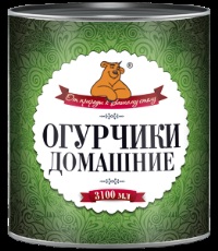Огурцы Медведь Любимый домашние ж/б 3100 мл 1/6