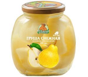 Компот Медведь Любимый Груша снежная 580 мл ст/б 1/12