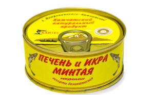 Печень и икра минтая Примрыбснаб 240гр 1/24