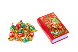 НГ Конфеты Атаг Подарок новогодний В гостях у Деда Мороза  180гр КНИГА  красная 1/10 №233