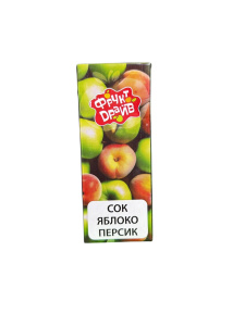 Сок ГОСТ ФруктДрайв 0,2л Яблоко-Персик (Б/штрих кода) 1/27