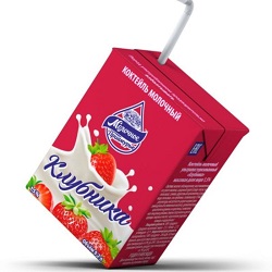 Коктейль молочный Молочное Приамурье 0,2л КЛУБНИКА 1,5% т/п 1/27