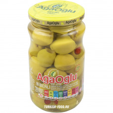 Оливки АгаОглу (AgaOglu) ФАРШ ПЕРЕЦ ст/б 370 гр 1/12 калиб 3XL