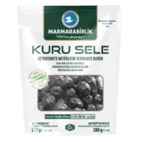 Оливки черные Мармарабирлик (Marmarabirlik KURU SELE) с/к ВЯЛЕНЫЕ 200гр м/у 1/24 калиб S БЕЛАЯ