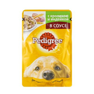 Педигри в соусе 85гр д/взр Кролик/Индейка 1/28