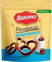 Печенье фас Яшкино Крендельки Немецкий БРЕТЦЕЛЬ в молоч шок 90гр  РРК020 1/18