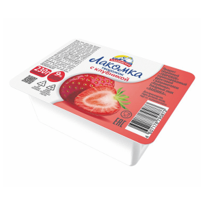 Творожок Лакомка 100 гр КЛУБНИКА 1/16