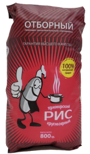 Крупа рисовая ТСР Приморская круглозерная отборная в/с 800гр 1/12