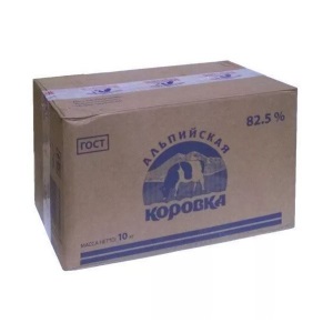 Масло сливочное Спред монолит Альпийская коровка 1/10