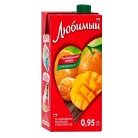 Сок Любимый  0.95 л Апельсин-Манго-Мандарин 1/12