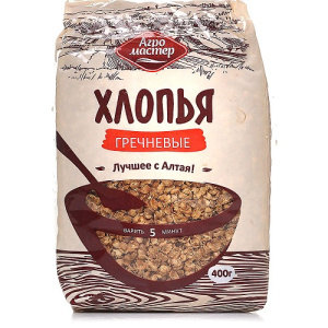 Хлопья Агро Мастер Гречневые 420гр 1/10